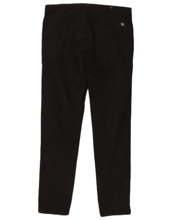 Zara Ανδρικό Slim παντελόνι Chino EU 42 Large W32 L30 Μαύρο βαμβακερό