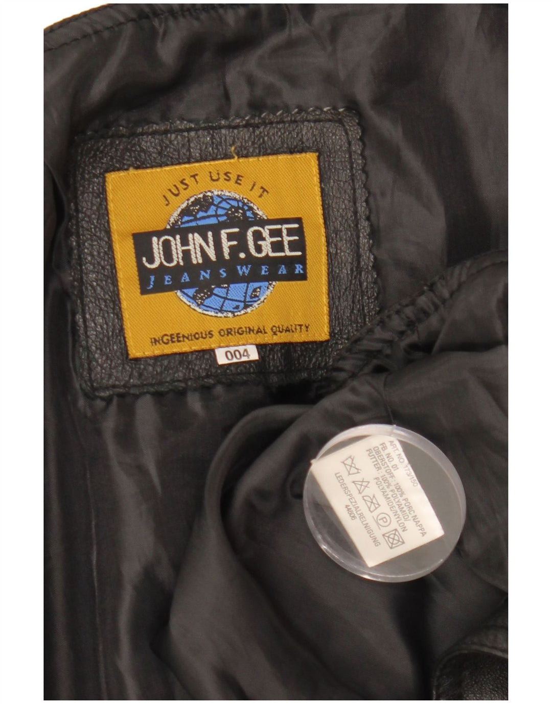 Ανδρικό δερμάτινο γιλέκο John F Gee Δερμάτινο μεσαίο μαύρο