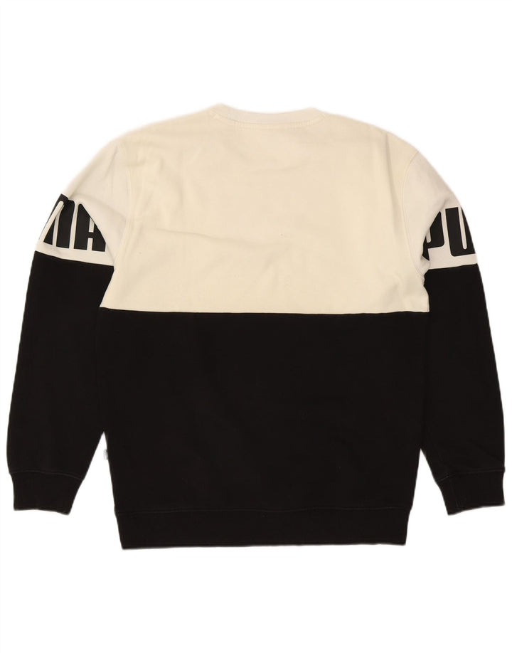 Ανδρικό γραφικό φούτερ Puma Jumper Small Black Colourblock Βαμβακερό