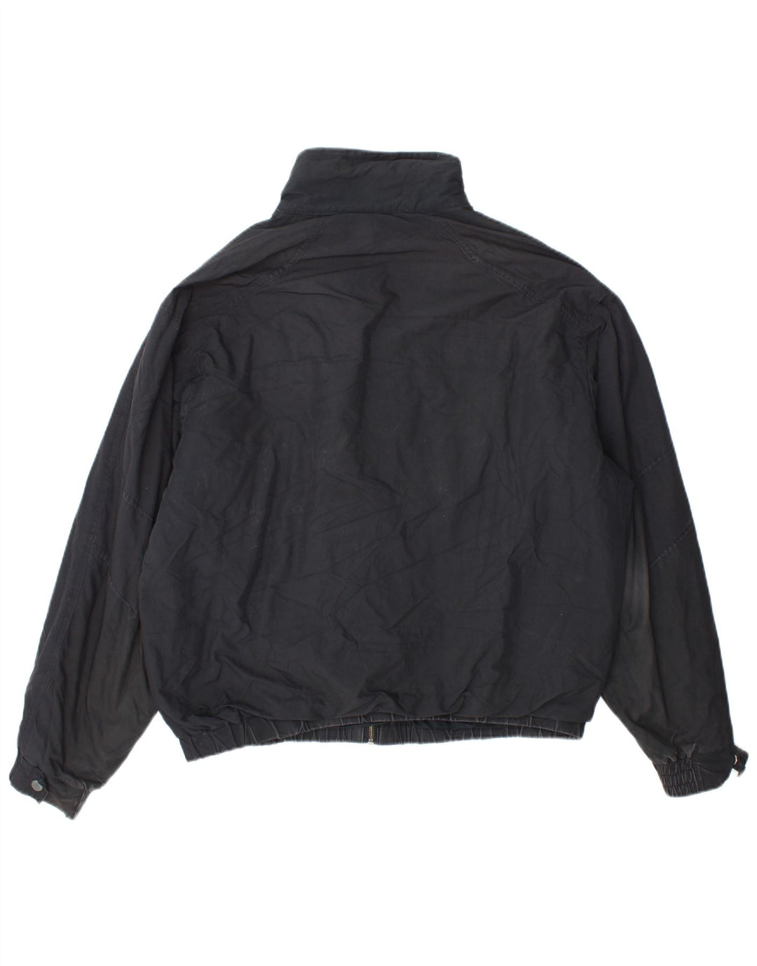 Zara Ανδρικό Bomber Jacket UK 40 Large Navy Blue Polyester