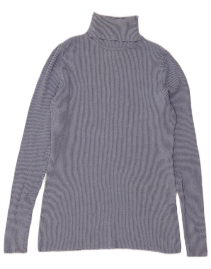 Marks & Spencer Γυναικείο τοπ μακρυμάνικο UK 10 Small Blue Viscose