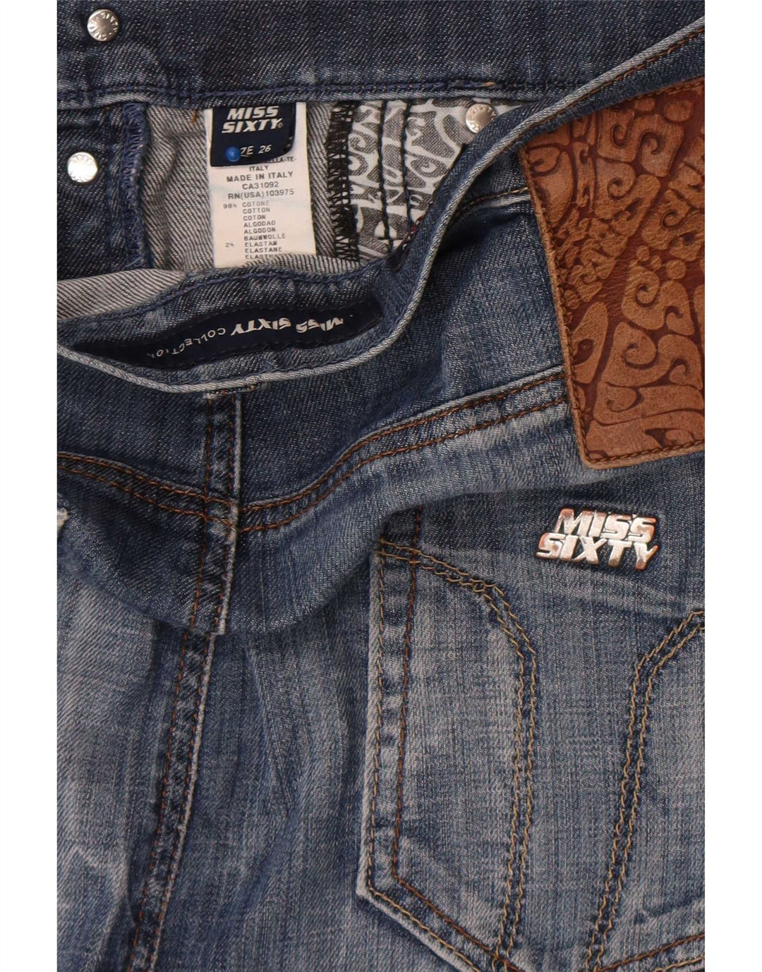 Miss Sixty Womens Harem Capri Jeans W26 L17 Blue Cotton