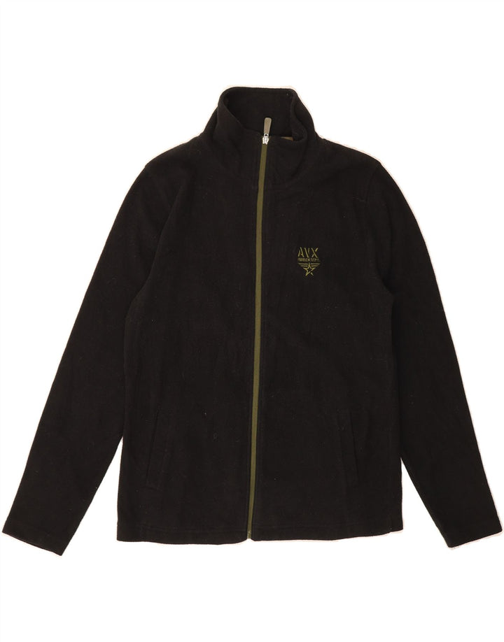 AVIREX Boys Fleece Jacket 11-12 Years Large  Black Polyester Vintage Avirex and Second-Hand Avirex from Messina Hembry 