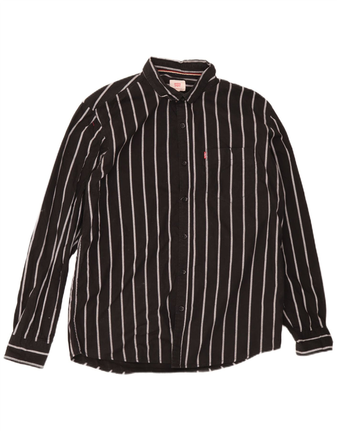 Ανδρικό πουκάμισο Levi's Slim Fit 2XL Μαύρο ριγέ