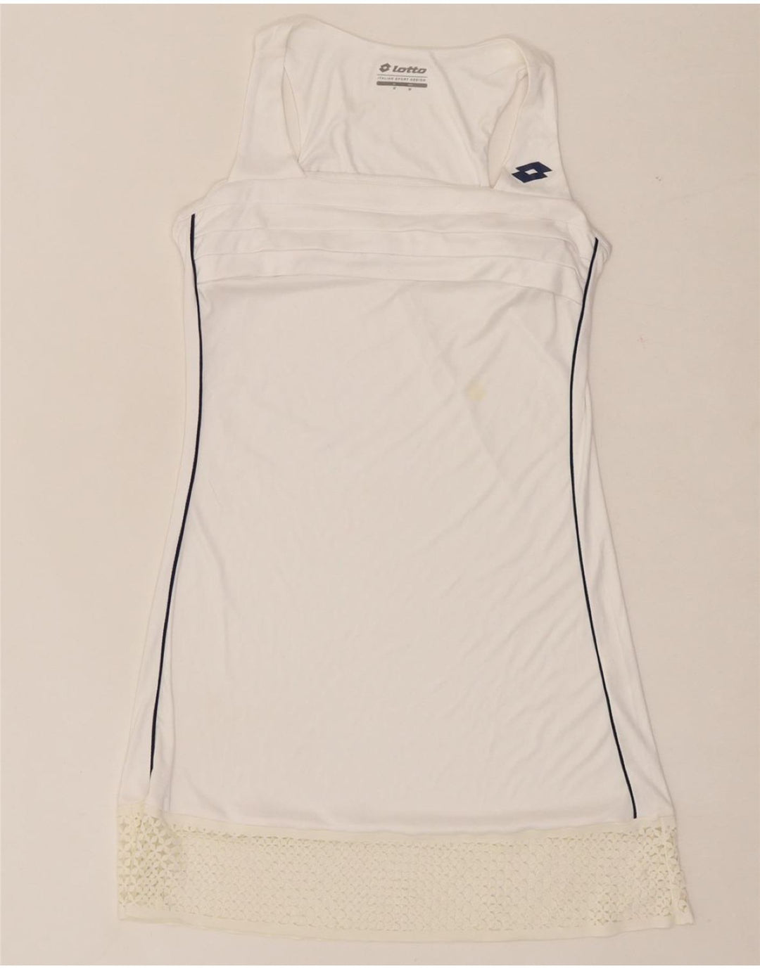 LOTTO Womens Tennis Dress UK 12 Medium White Vintage Lotto and Second-Hand Lotto from Messina Hembry 