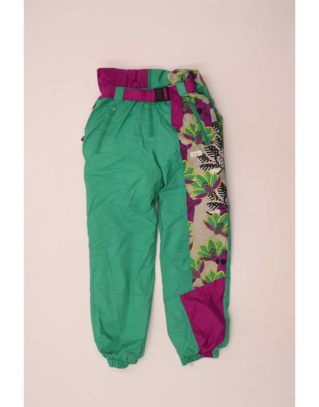 Vintage γυναικεία ολόσωμη φόρμα σκι EU 38 Medium W28 L30 Πολύχρωμο Colourblock