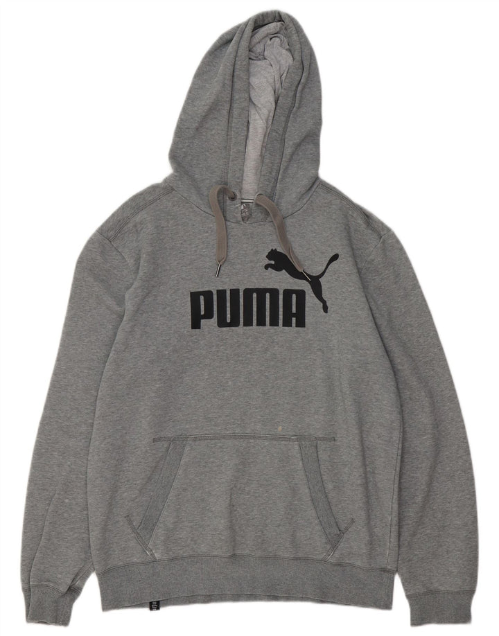 Ανδρικό γραφικό κουκούλα PUMA, μεσαίο γκρι βαμβακερό