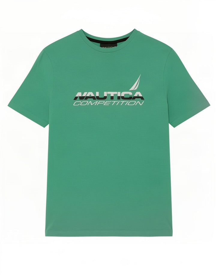 Ανδρικό γραφικό T-Shirt Nautica Top Μεσαίο πράσινο βαμβακερό