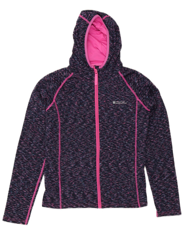 Mountain Warehouse Girls Zip Hoodie πουλόβερ 12-13 ετών Navy Blue Flecked
