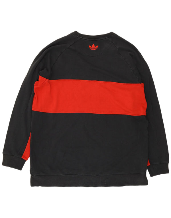 Γραφικό φούτερ Adidas Mens Chicago Bulls Jumper 2XL Black Colourblock