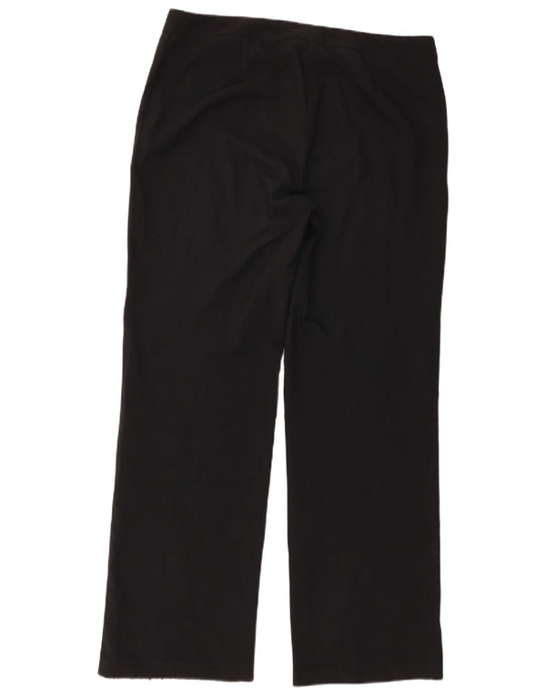 Marks & Spencer Γυναικείο ίσιο casual παντελόνι UK 14 μεγάλο W34 L31 μαύρο