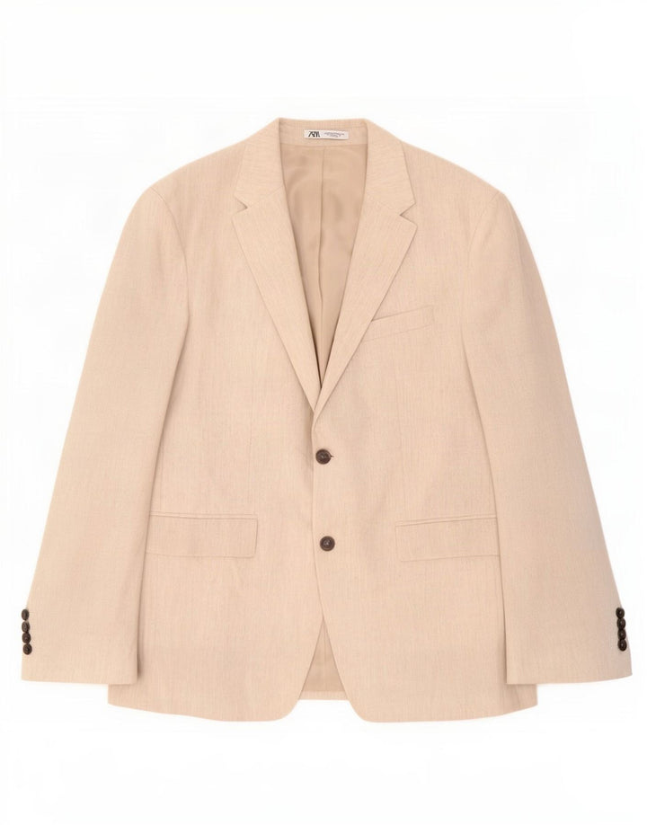 Zara Ανδρικό σακάκι μπλέιζερ με 2 κουμπιά EU 54 XL Μπεζ