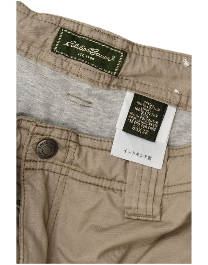 Eddie Bauer Ανδρικό ίσιο παντελόνι Cargo W33 L32 Μπεζ βαμβακερό