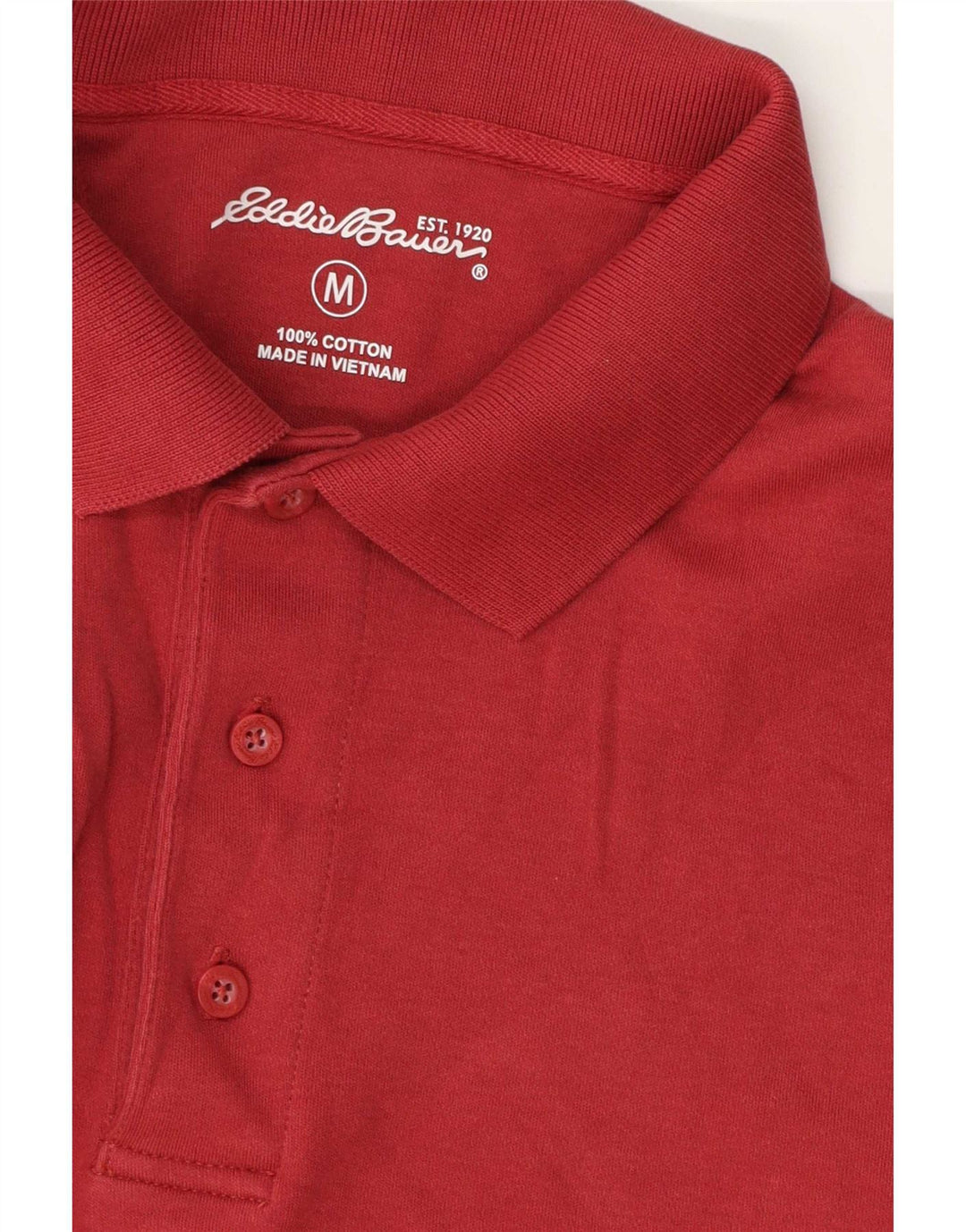 Ανδρικό πουκάμισο πόλο Eddie Bauer, μεσαίο κόκκινο βαμβακερό