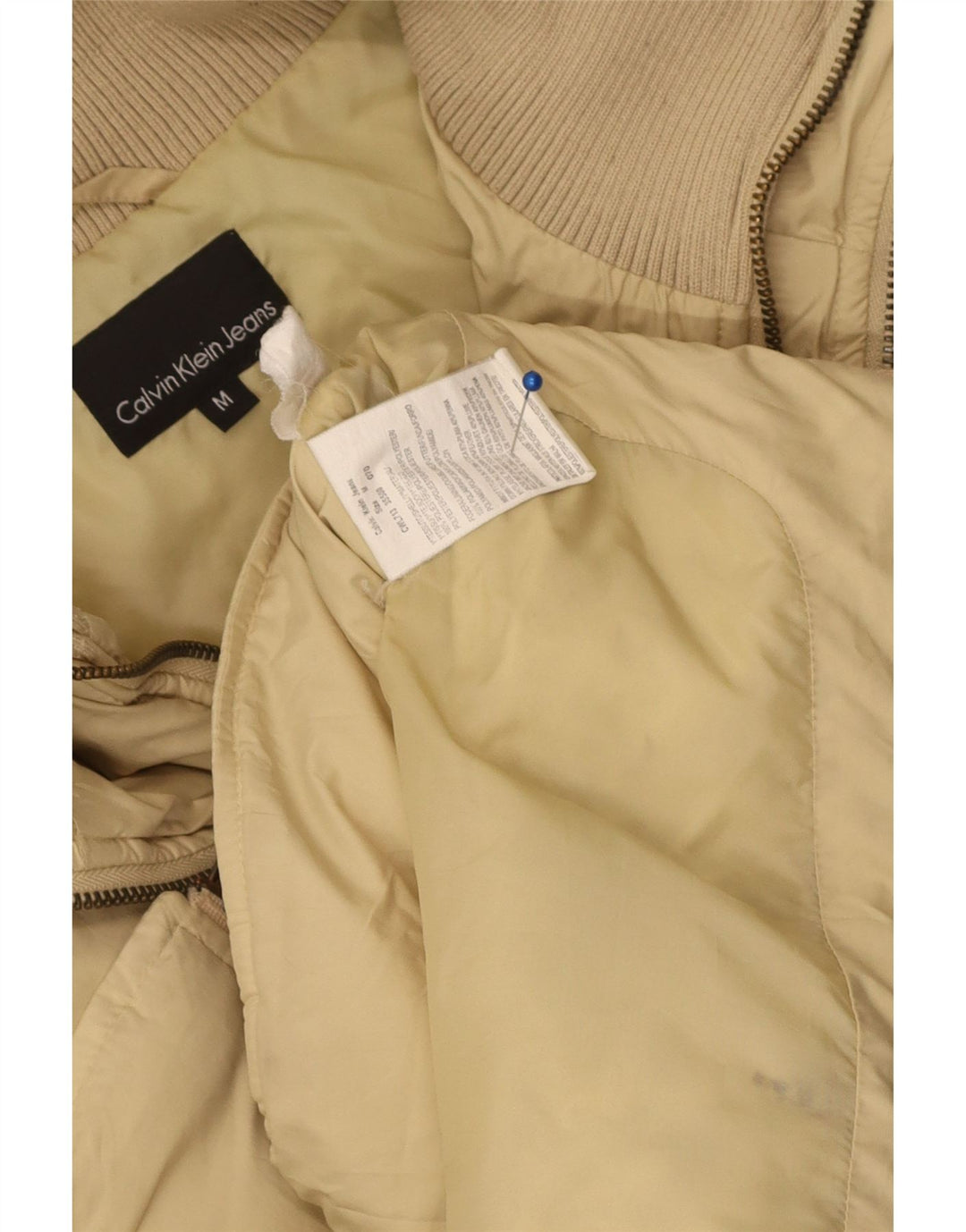 Calvin Klein Jeans Γυναικείο μπουφάν UK 14 Medium Beige Polyester
