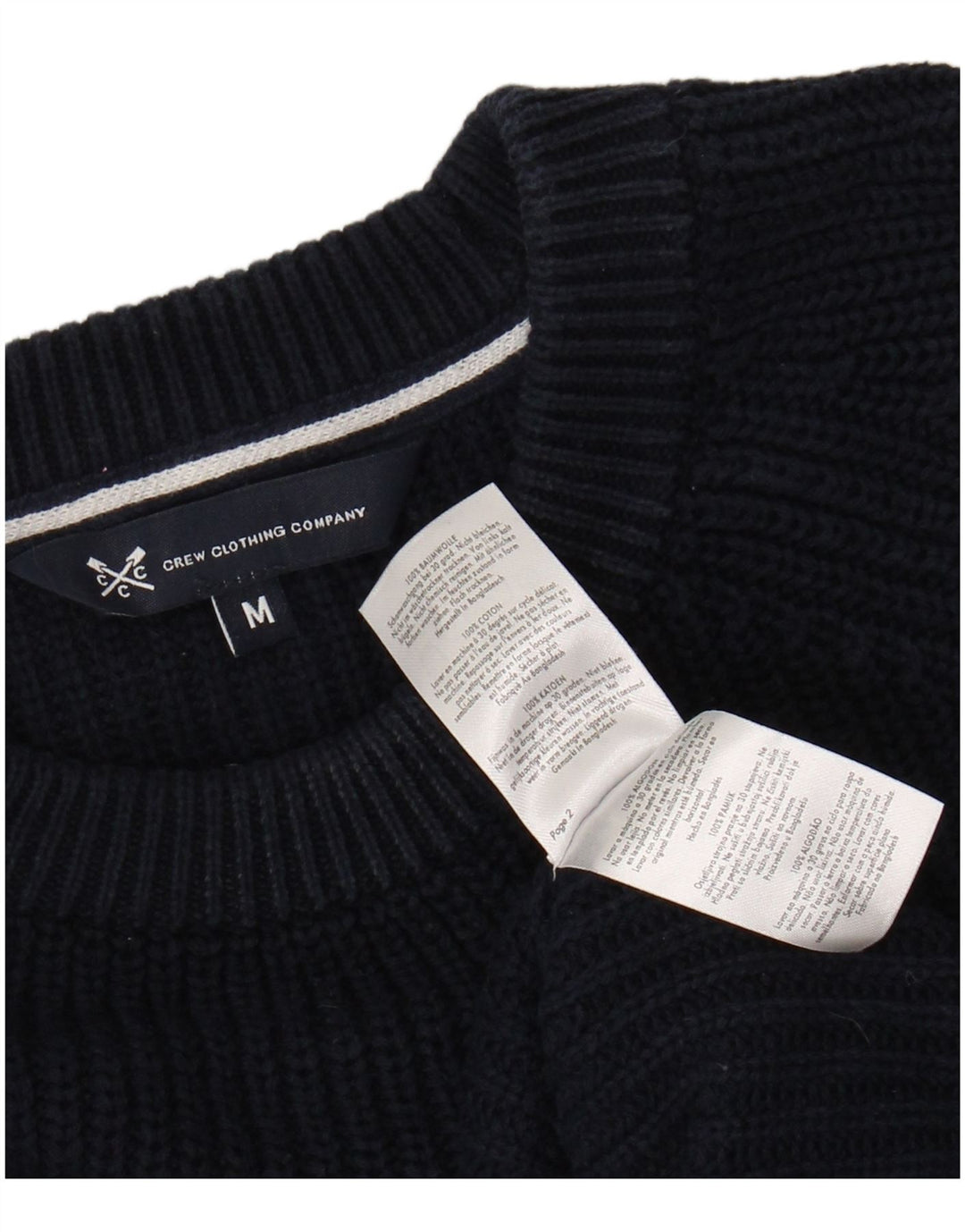 CREW CLOTHING Γυναικείο πουλόβερ με λαιμό σκάφος UK 14 Medium Navy Blue