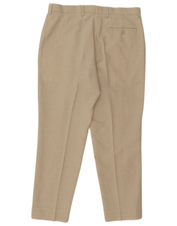 Ανδρικό ίσιο παντελόνι Marks & Spencer W34 L28 Beige Polyester