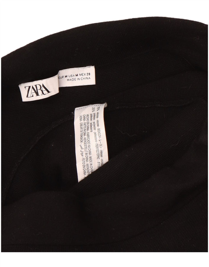 Zara Γυναικεία Μίνι Φούστα Peplum Medium W28 Μαύρη βισκόζη