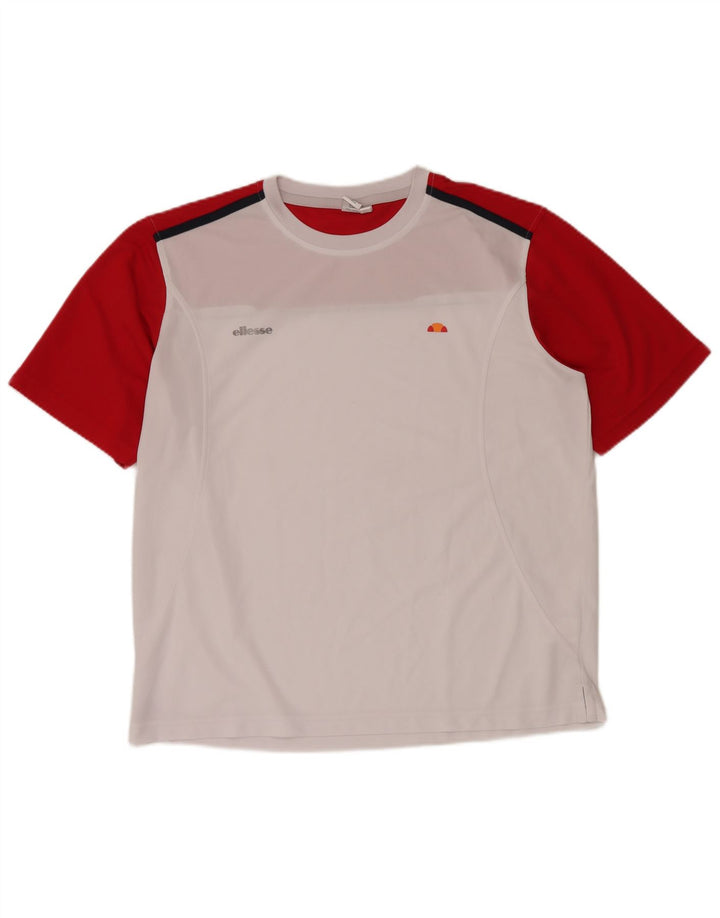 Ανδρικό T-Shirt ELLESSE Top XL White Colourblock