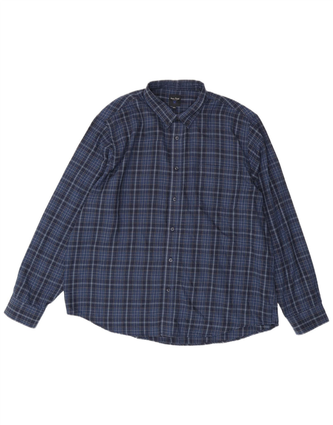 Ανδρικό πουκάμισο James Pringle 2XL Navy Blue Check Polyester
