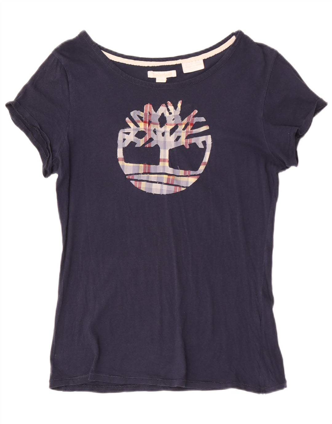 Γυναικείο γραφικό T-Shirt Timberland Top UK 12 Medium Navy Blue