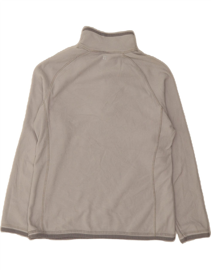 MOUNTAIN WAREHOUSE Womens Zip Neck Fleece Jumper UK 12 Medium Grey Vintage Mountain Warehouse and Second-Hand Mountain Warehouse from Messina Hembry 