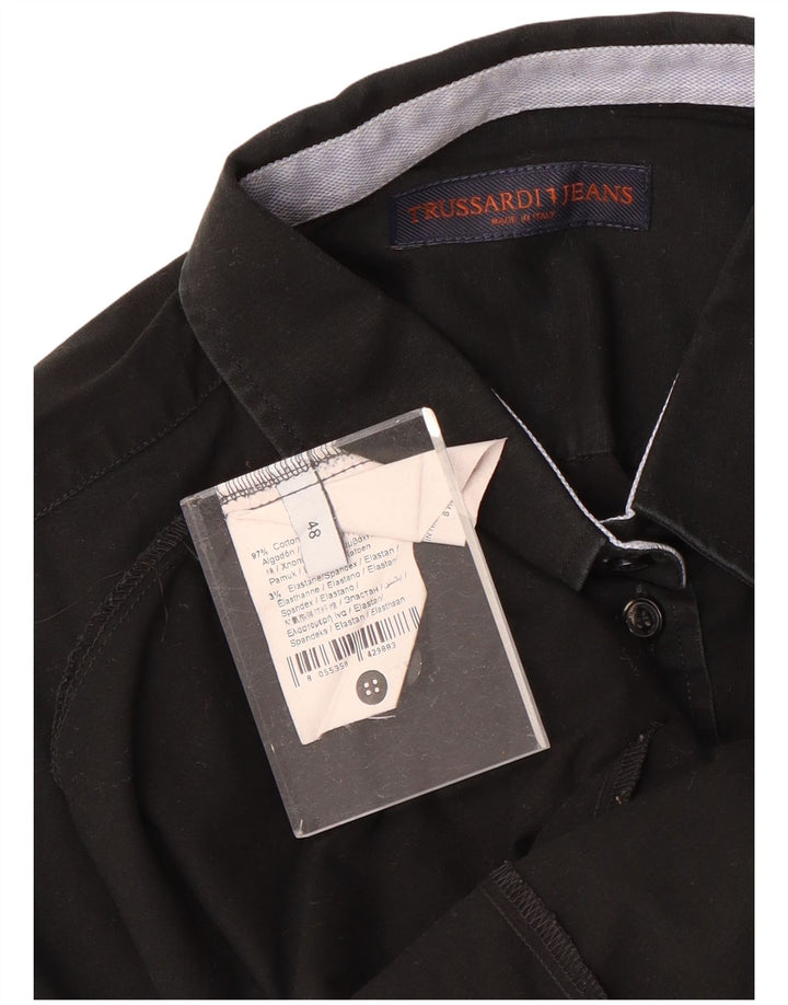 Trussardi Jeans Γυναικείο Πουκάμισο IT 48 XL Μαύρο βαμβακερό