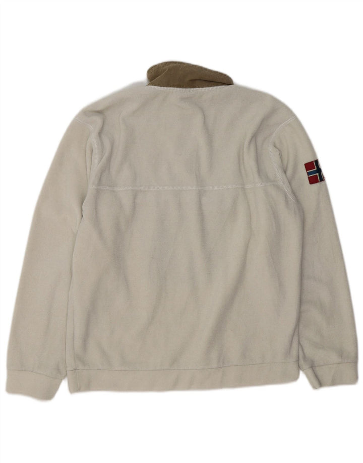 Napapijri Γυναικείο Graphic Fleece Jumper UK 14 Medium White Polyester