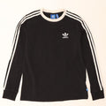 Adidas Γυναικείο τοπ μακρυμάνικο UK 12 μεσαίο μαύρο βαμβακερό