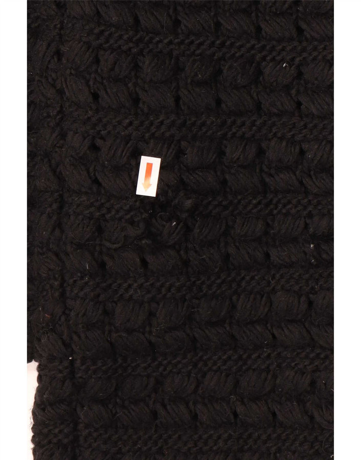 Zara Γυναικείο πουλόβερ ανοιχτό Longline ανοιχτό UK 14 Medium Black