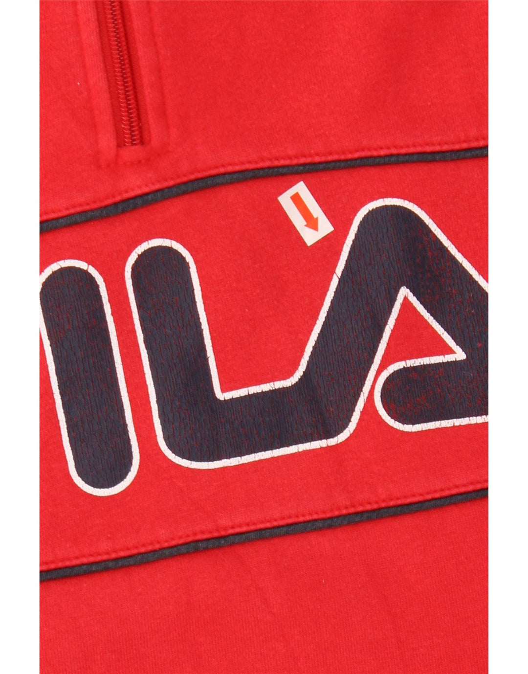 Ανδρικό Φούτερ με φερμουάρ Fila γραφικό Jumper 2XL Κόκκινο βαμβακερό