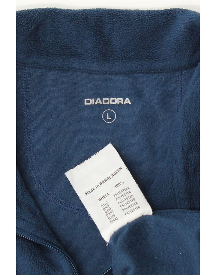 Diadora Ανδρικό φερμουάρ με λαιμόκοψη Fleece Jumper Μεγάλο Navy Blue Polyester