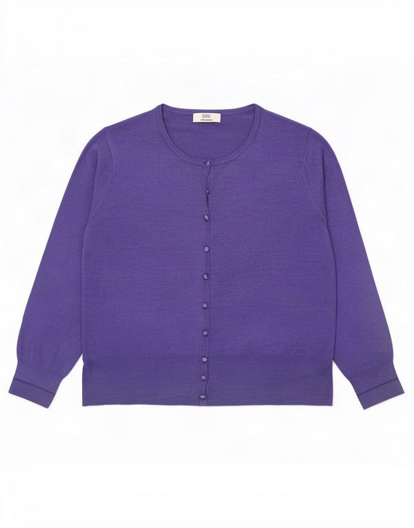 Marks & Spencer Womens Cardigan Sweater UK 24 4XL Purple Viscose