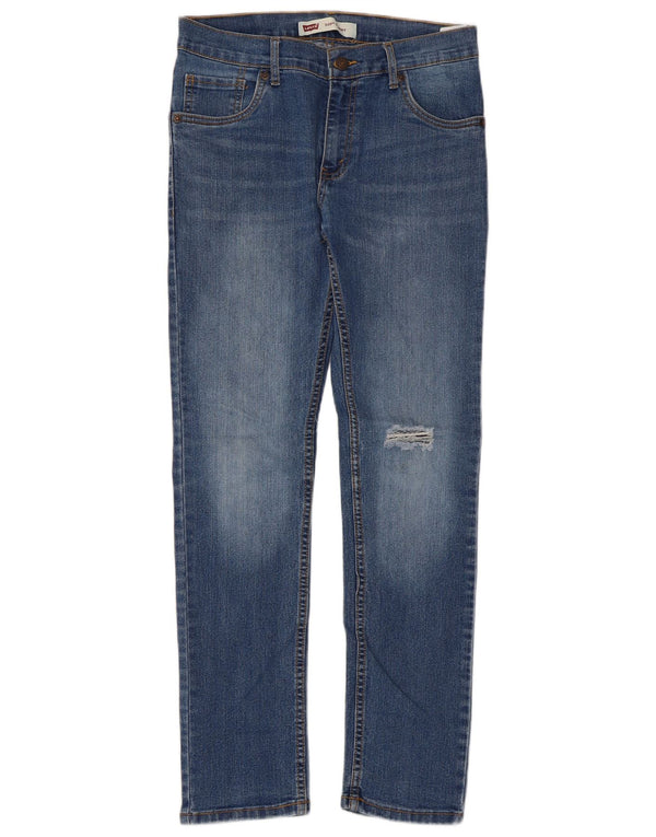 Levi's Boys 510 Distressed Skinny Jeans 15-16 ετών W28 L28 Blue Cotton
