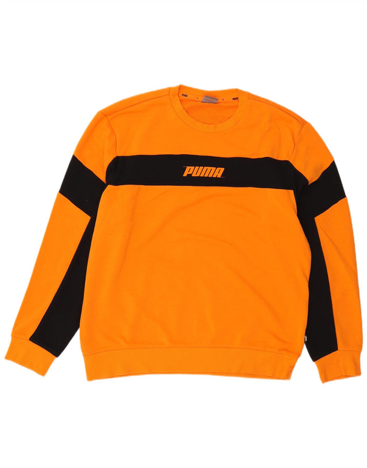 Ανδρικό γραφικό φούτερ Puma Jumper Μεγάλο πορτοκαλί χρώμα, βαμβακερό