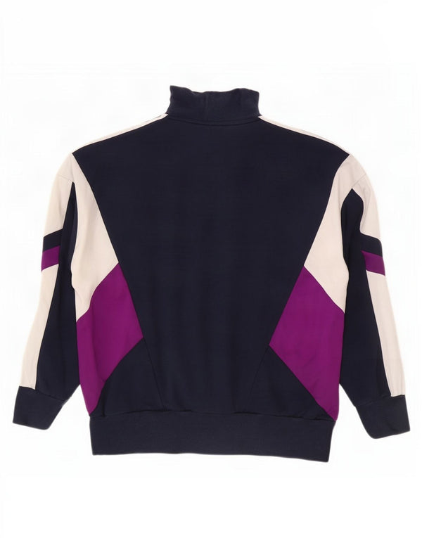 Γυναικείο γραφικό φούτερ Adidas Jumper UK 16 Large Navy Blue Colourblock