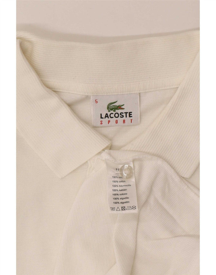 Ανδρικό πουκάμισο πόλο Lacoste Νούμερο 5 Μεγάλο λευκό βαμβακερό