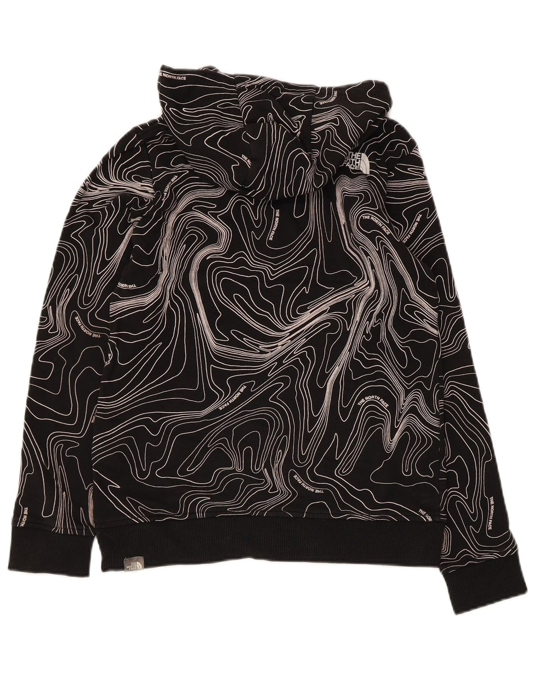 The North Face Boys Abstract Pattern Hoodie Jumper 11-12 ετών Large Black