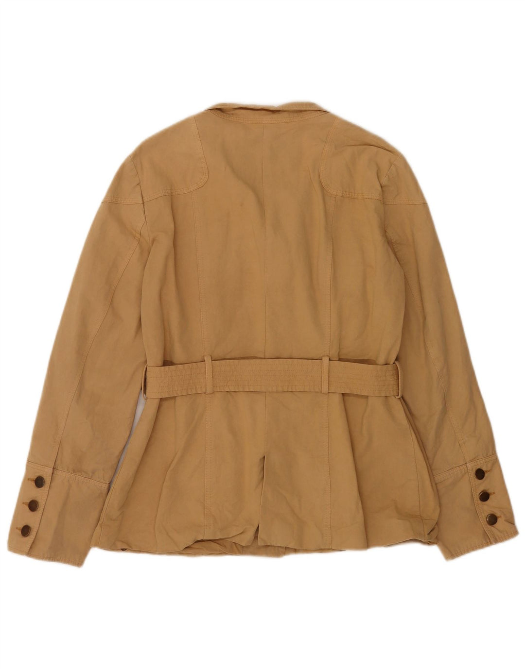 Zara Γυναικείο Utility Μπουφάν EU 42 Large Beige Βαμβακερό