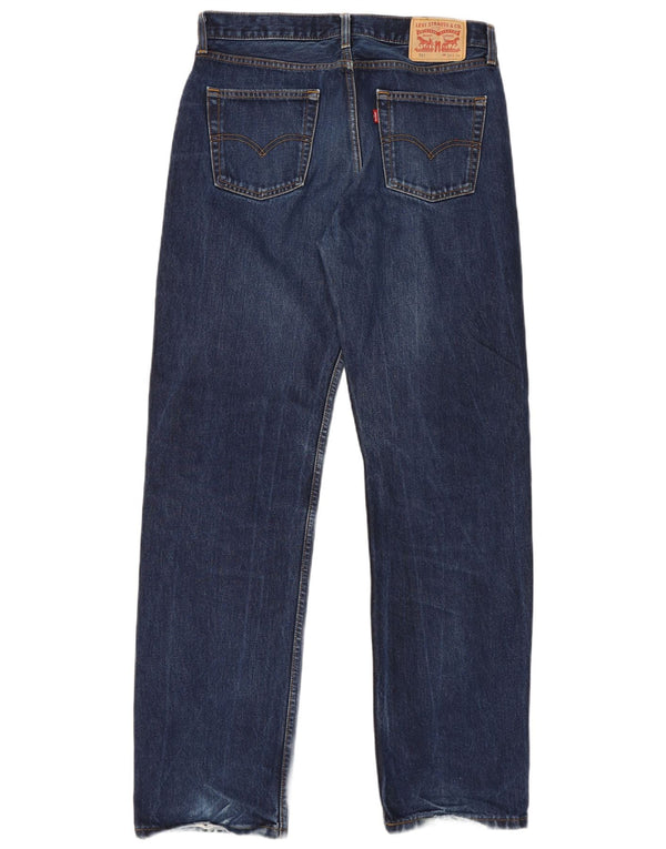 Levi's Mens 751 Straight Jeans W34 L34 Navy Blue Cotton