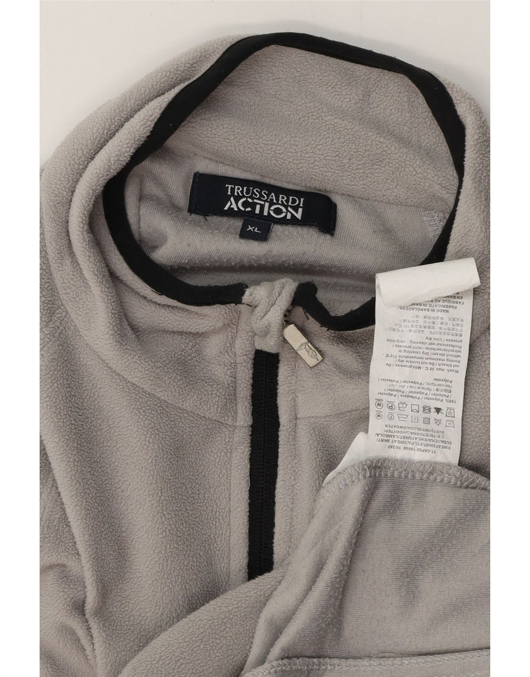 TRUSSARDI Γυναικείο Fleece Jacket UK 18 XL Grey Polyester