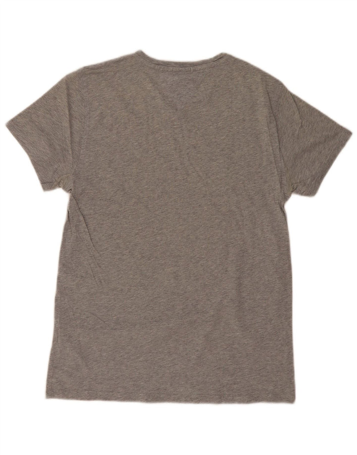 TOMMY HILFIGER Mens Regular Fit T-Shirt Top Medium Grey Flecked