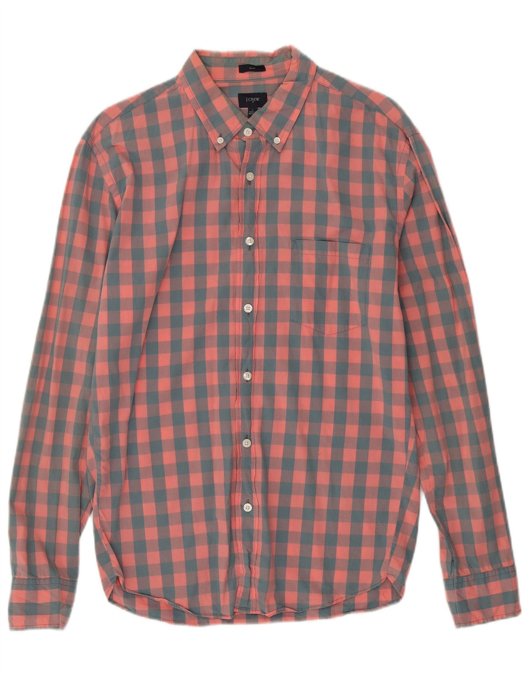 J. Crew Ανδρικό Slim πουκάμισο μεγάλο ροζ Gingham