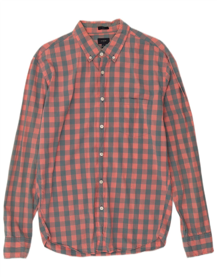 J. Crew Ανδρικό Slim πουκάμισο μεγάλο ροζ Gingham