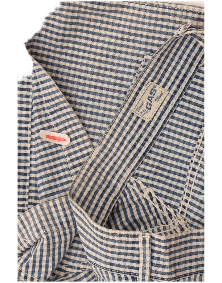 Γυναικείο casual σορτς Gas W28 Μεσαίο μπλε βαμβακερό Gingham