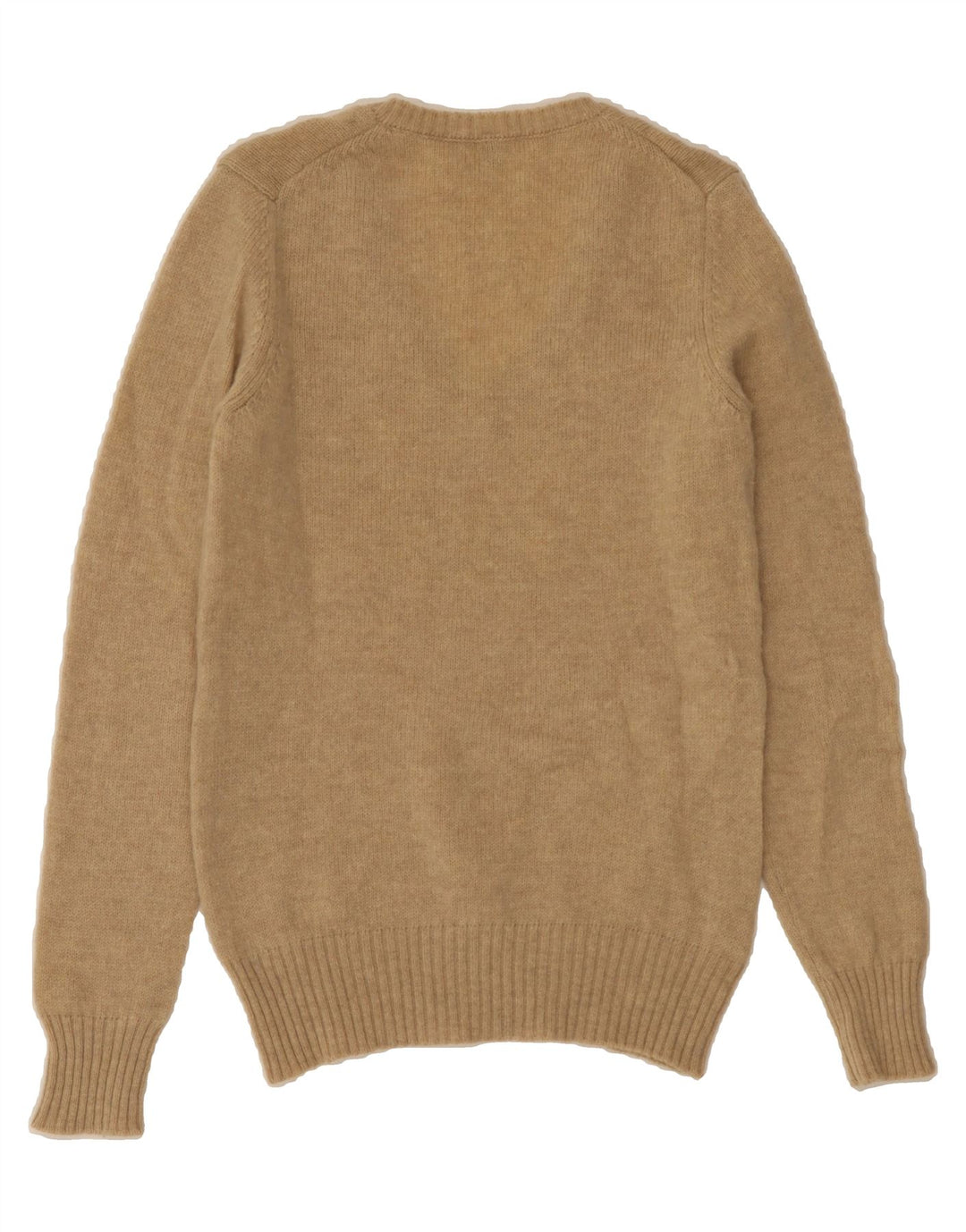 BENETTON Womens V-Neck Jumper Sweater UK 10 Small Beige Vintage Benetton and Second-Hand Benetton from Messina Hembry 