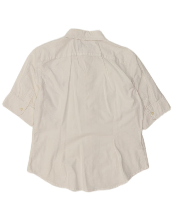 Ralph Lauren Mens Short Sleeve Slim Fit Shirt Large White Cotton