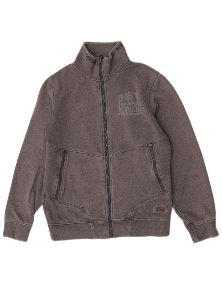 Vintage ανδρική φόρμα φόρμας μπουφάν μεσαίου γκρι βαμβακερό