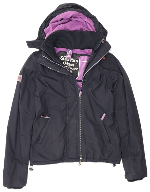 Superdry γυναικείο μπουφάν Windcheater με κουκούλα αντιανεμικό UK 6 XS Navy Blue