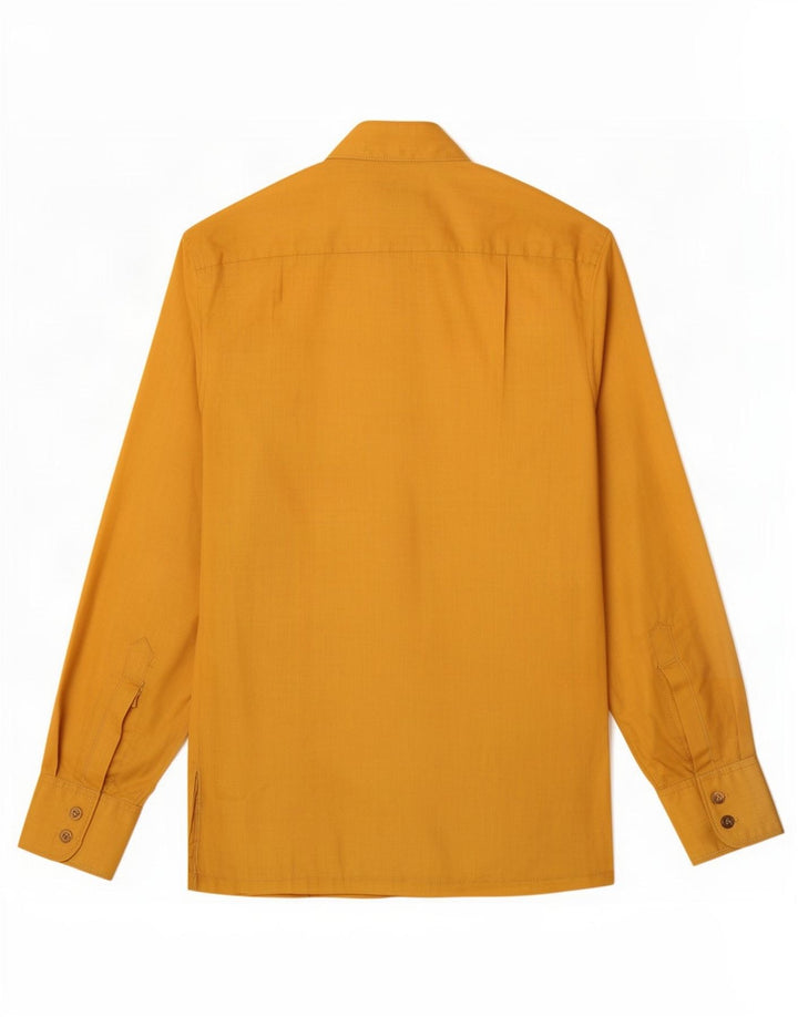 Vintage γυναικείο πουκάμισο UK 10 Small Yellow Polyester